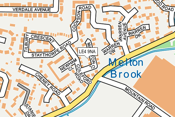 LE4 9NA map - OS OpenMap – Local (Ordnance Survey)