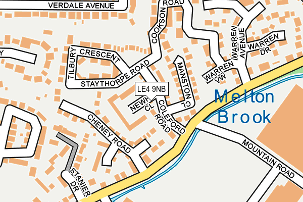 LE4 9NB map - OS OpenMap – Local (Ordnance Survey)
