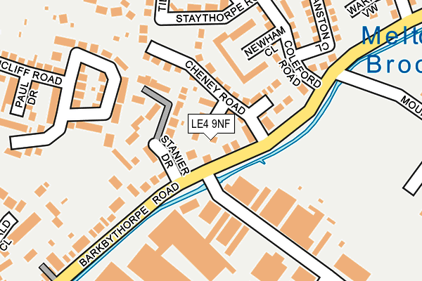 LE4 9NF map - OS OpenMap – Local (Ordnance Survey)