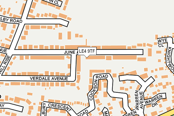 LE4 9TF map - OS OpenMap – Local (Ordnance Survey)