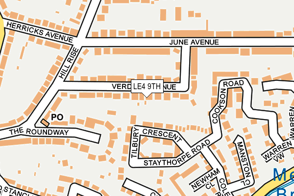 LE4 9TH map - OS OpenMap – Local (Ordnance Survey)