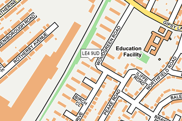 LE4 9UD map - OS OpenMap – Local (Ordnance Survey)