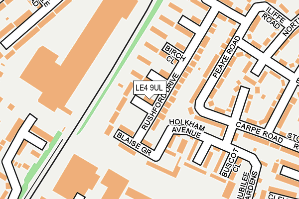 LE4 9UL map - OS OpenMap – Local (Ordnance Survey)