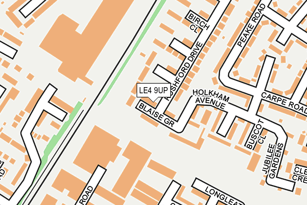 LE4 9UP map - OS OpenMap – Local (Ordnance Survey)