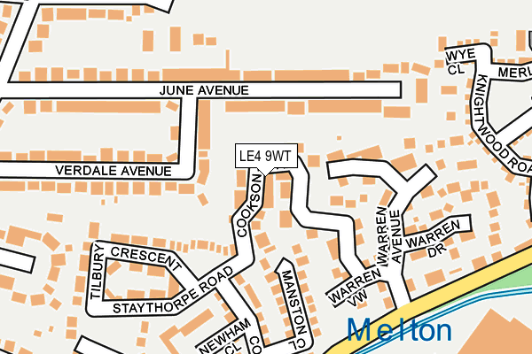 LE4 9WT map - OS OpenMap – Local (Ordnance Survey)