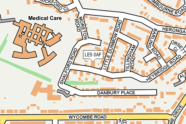 LE5 0AF map - OS OpenMap – Local (Ordnance Survey)