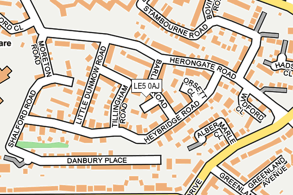 LE5 0AJ map - OS OpenMap – Local (Ordnance Survey)