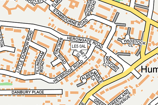 LE5 0AL map - OS OpenMap – Local (Ordnance Survey)