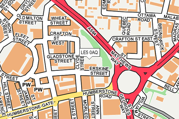 LE5 0AQ map - OS OpenMap – Local (Ordnance Survey)