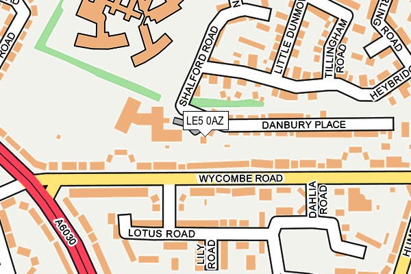 LE5 0AZ map - OS OpenMap – Local (Ordnance Survey)