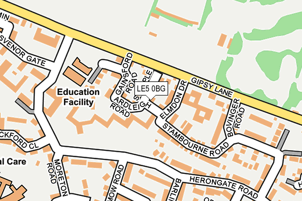 LE5 0BG map - OS OpenMap – Local (Ordnance Survey)