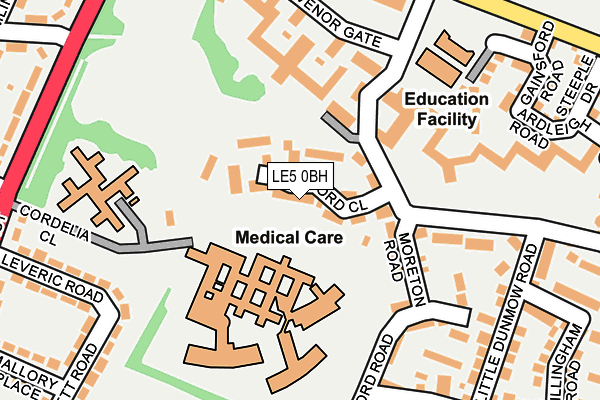 LE5 0BH map - OS OpenMap – Local (Ordnance Survey)