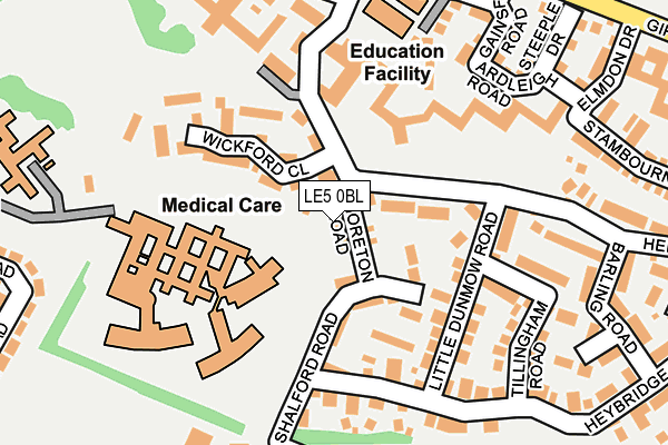 LE5 0BL map - OS OpenMap – Local (Ordnance Survey)