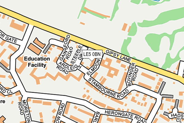 LE5 0BN map - OS OpenMap – Local (Ordnance Survey)