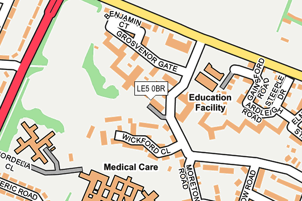 LE5 0BR map - OS OpenMap – Local (Ordnance Survey)