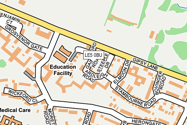 LE5 0BU map - OS OpenMap – Local (Ordnance Survey)