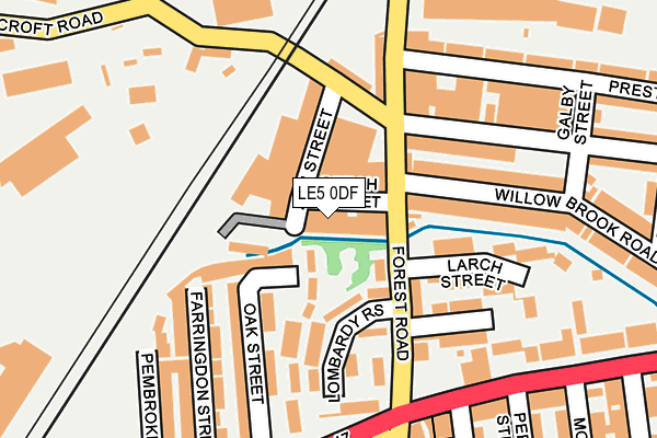 LE5 0DF map - OS OpenMap – Local (Ordnance Survey)