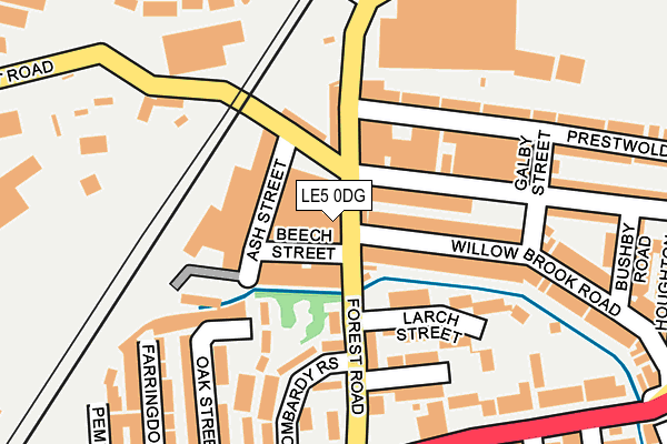 LE5 0DG map - OS OpenMap – Local (Ordnance Survey)