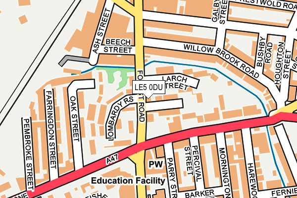 LE5 0DU map - OS OpenMap – Local (Ordnance Survey)