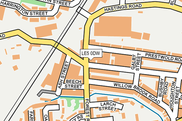 LE5 0DW map - OS OpenMap – Local (Ordnance Survey)