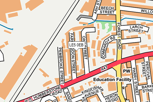 LE5 0EB map - OS OpenMap – Local (Ordnance Survey)