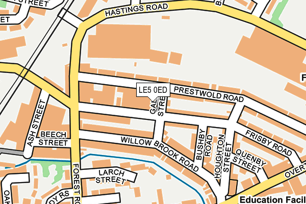 LE5 0ED map - OS OpenMap – Local (Ordnance Survey)