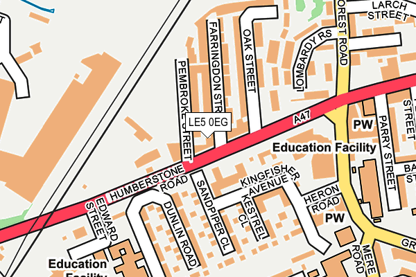 LE5 0EG map - OS OpenMap – Local (Ordnance Survey)