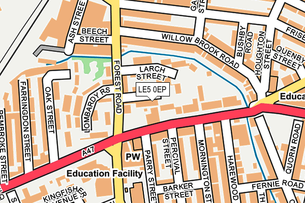 LE5 0EP map - OS OpenMap – Local (Ordnance Survey)