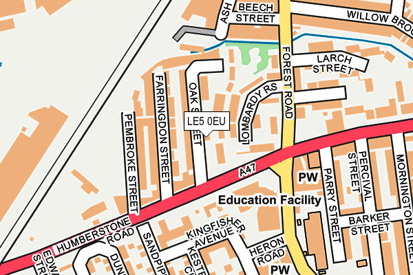 LE5 0EU map - OS OpenMap – Local (Ordnance Survey)