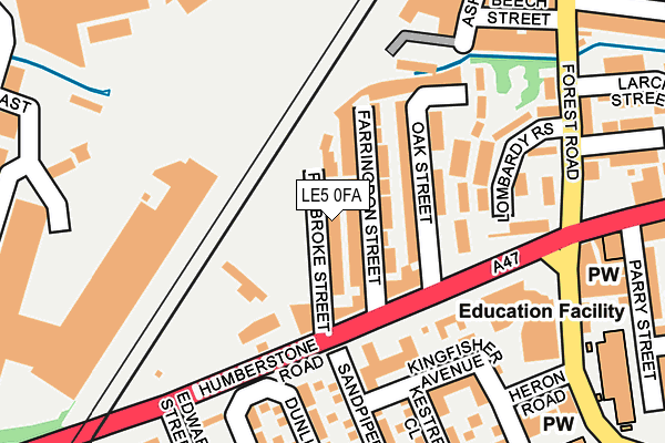 LE5 0FA map - OS OpenMap – Local (Ordnance Survey)