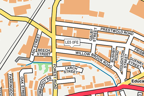 LE5 0FE map - OS OpenMap – Local (Ordnance Survey)