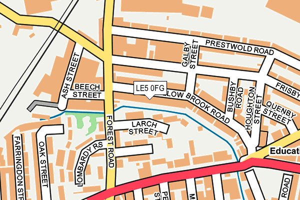 LE5 0FG map - OS OpenMap – Local (Ordnance Survey)