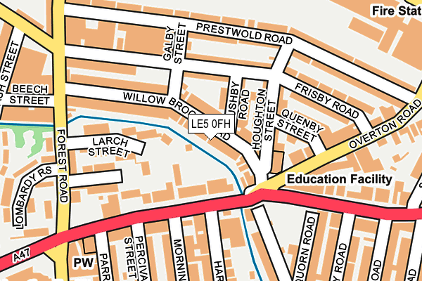 LE5 0FH map - OS OpenMap – Local (Ordnance Survey)