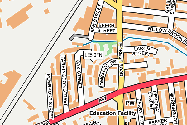 LE5 0FN map - OS OpenMap – Local (Ordnance Survey)