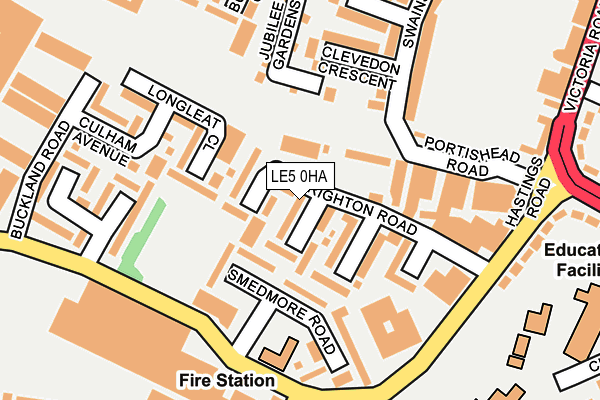 LE5 0HA map - OS OpenMap – Local (Ordnance Survey)