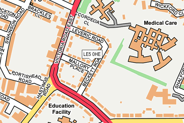 LE5 0HE map - OS OpenMap – Local (Ordnance Survey)