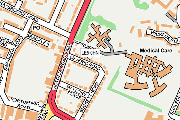 LE5 0HN map - OS OpenMap – Local (Ordnance Survey)