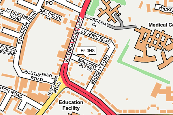 LE5 0HS map - OS OpenMap – Local (Ordnance Survey)