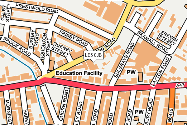 LE5 0JB map - OS OpenMap – Local (Ordnance Survey)