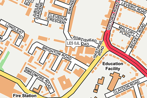 LE5 0JL map - OS OpenMap – Local (Ordnance Survey)