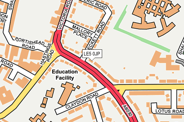 LE5 0JP map - OS OpenMap – Local (Ordnance Survey)