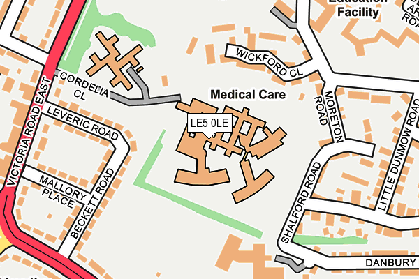 LE5 0LE map - OS OpenMap – Local (Ordnance Survey)