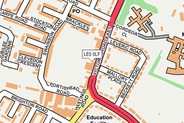 LE5 0LF map - OS OpenMap – Local (Ordnance Survey)