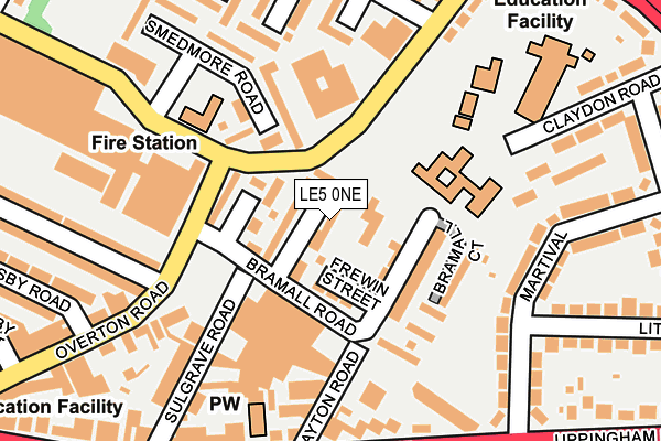 LE5 0NE map - OS OpenMap – Local (Ordnance Survey)