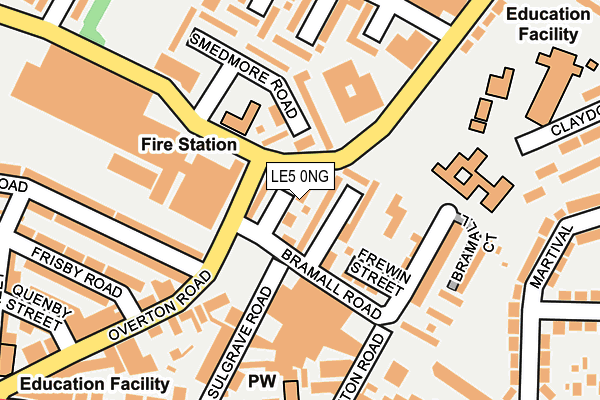 LE5 0NG map - OS OpenMap – Local (Ordnance Survey)