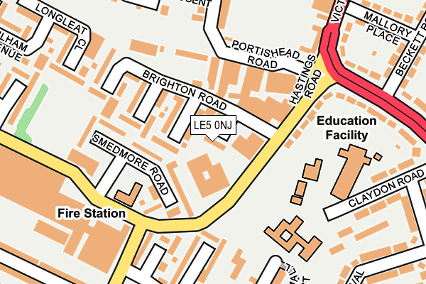 LE5 0NJ map - OS OpenMap – Local (Ordnance Survey)