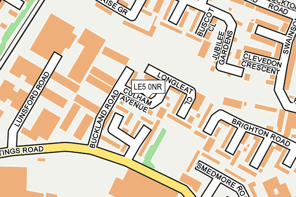 LE5 0NR map - OS OpenMap – Local (Ordnance Survey)