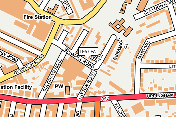 LE5 0PA map - OS OpenMap – Local (Ordnance Survey)