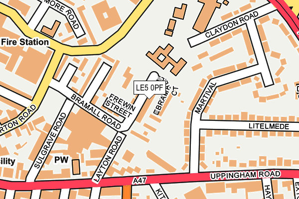 LE5 0PF map - OS OpenMap – Local (Ordnance Survey)