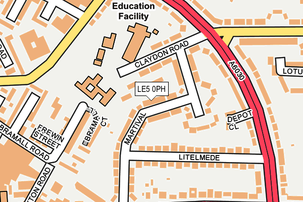 LE5 0PH map - OS OpenMap – Local (Ordnance Survey)